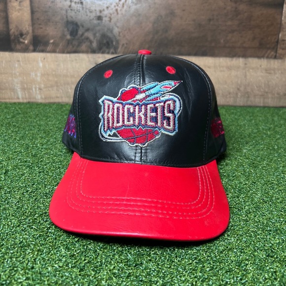 Other - NBA Rockets Hat Leather Snapback Cap Vintage Style